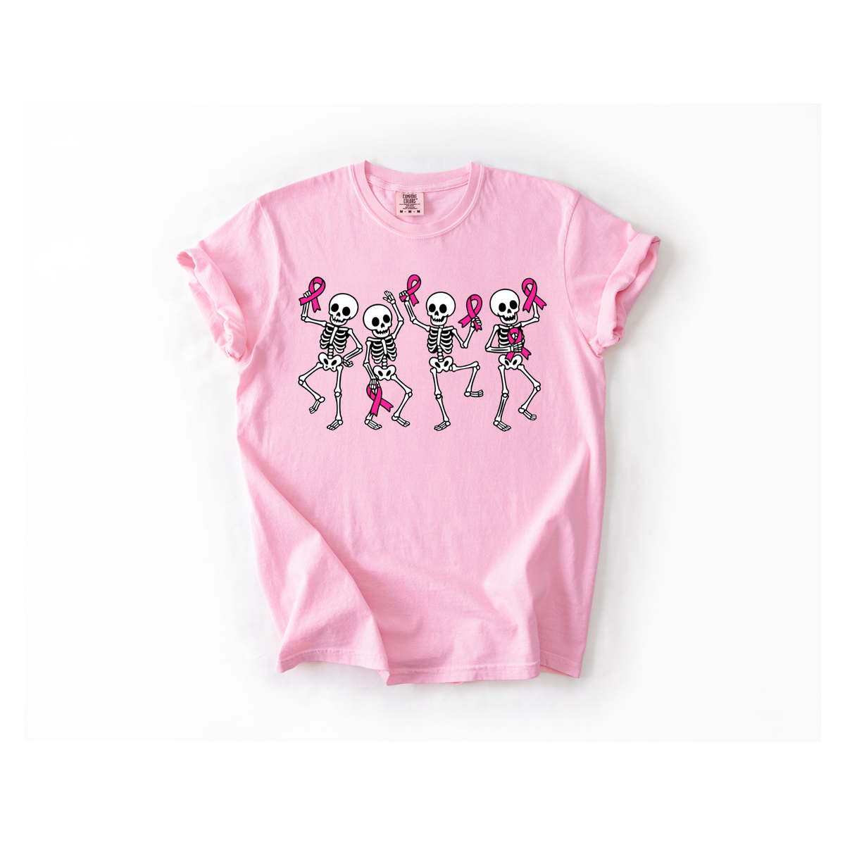 Skeleton with Pink Ribbons