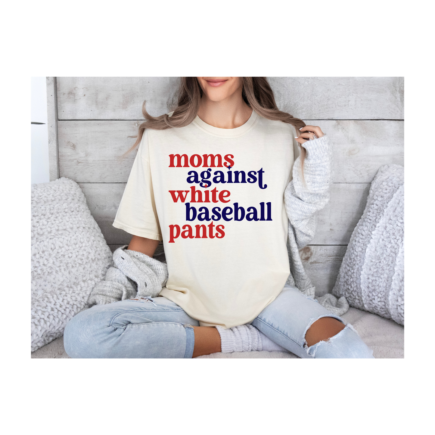 Moms Against White Baseball Pants