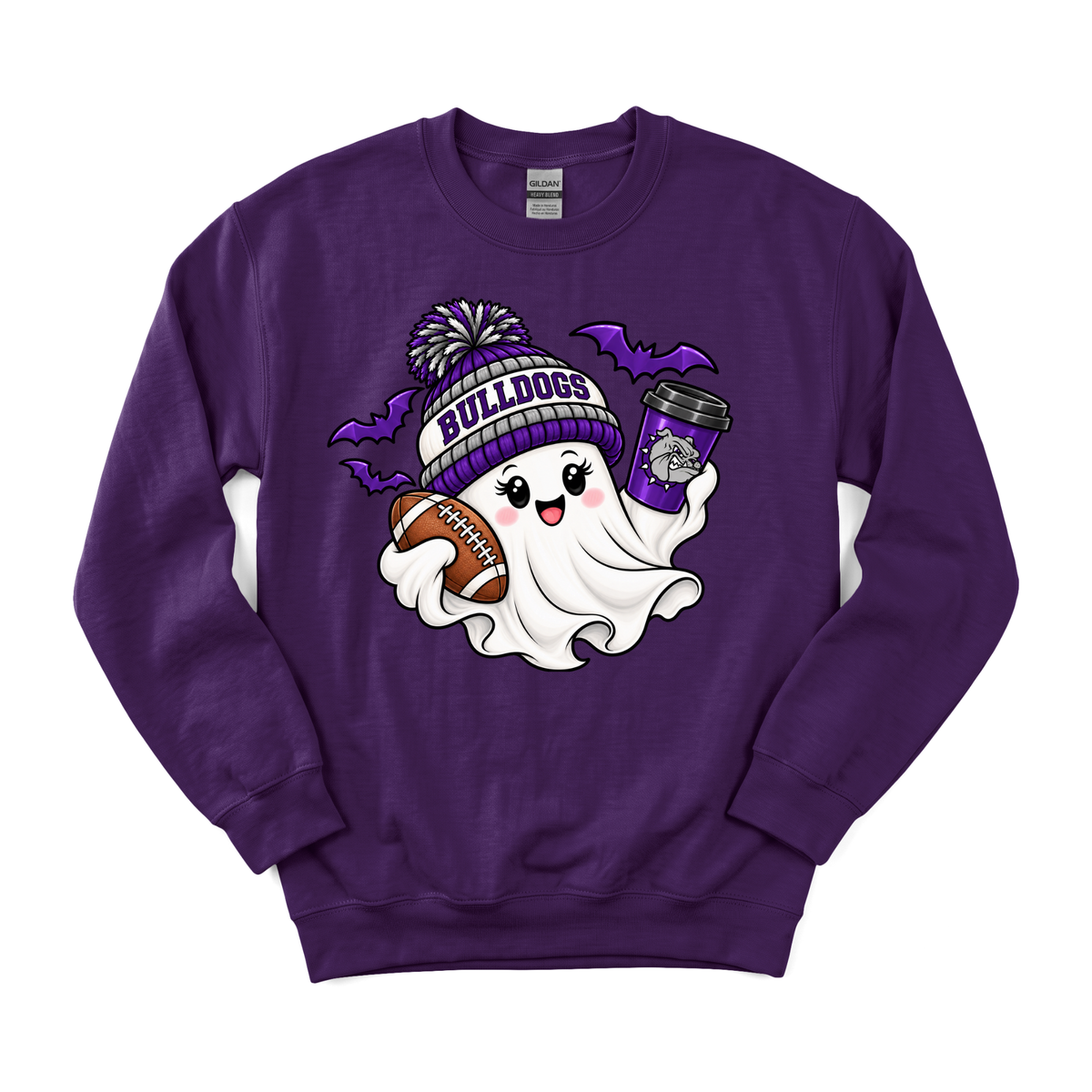 Brownsburg Bulldogs Ghost with Cup